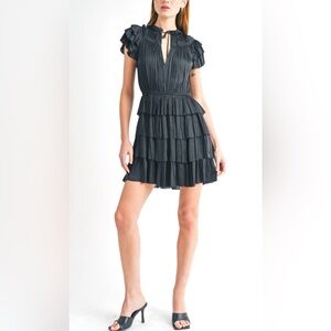 RESET by Jane Apollo Dress, Large, Modern Feminine Ruffled Evening Date Night